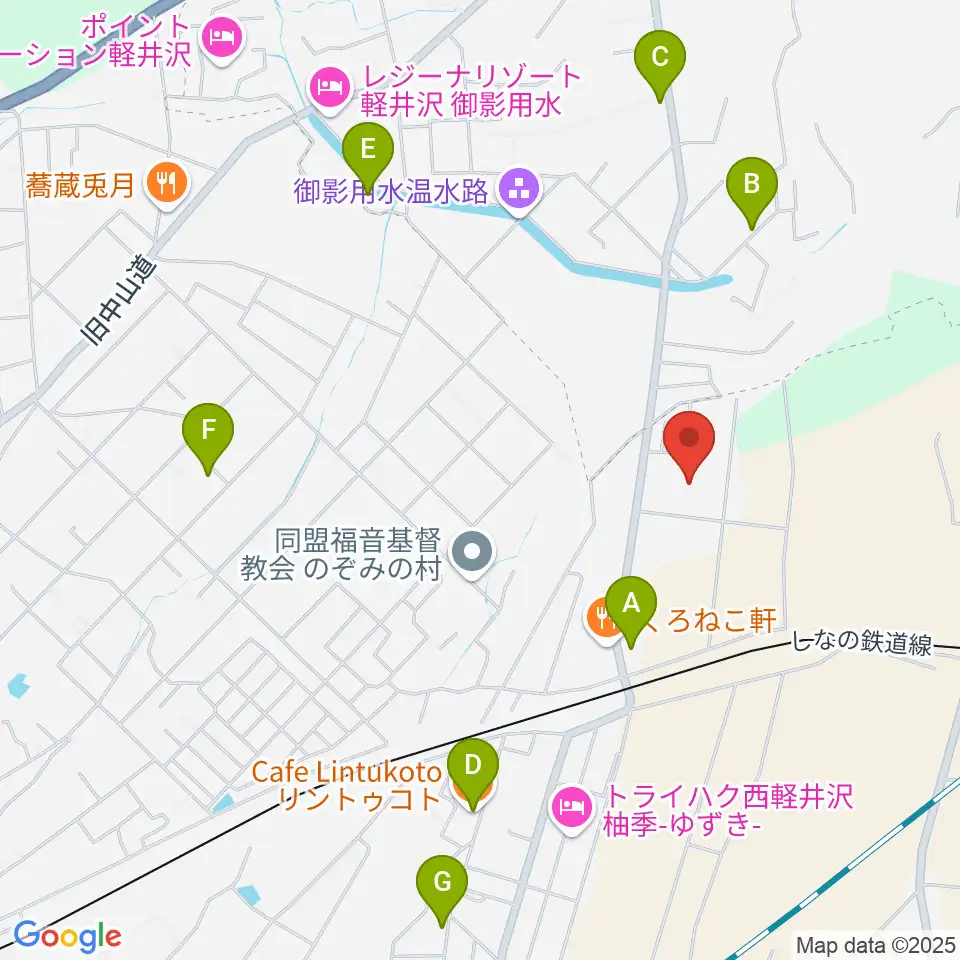 ジョーフォレストギターハウス周辺のカフェ一覧地図