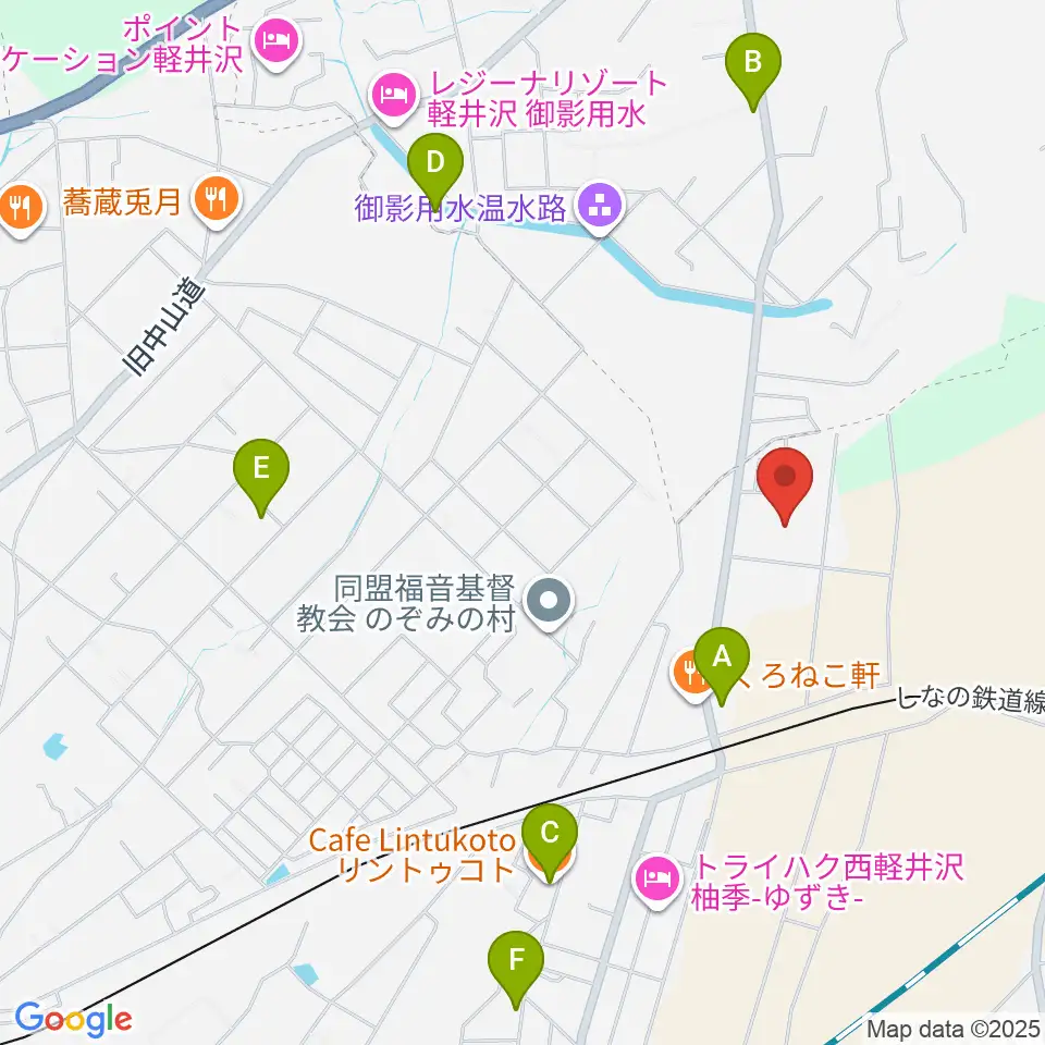 ジョーフォレストギターハウス周辺のカフェ一覧地図