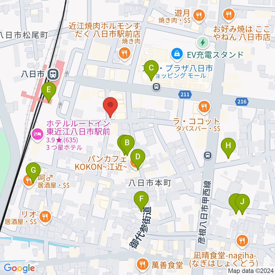 くらま楽器周辺のカフェ一覧地図