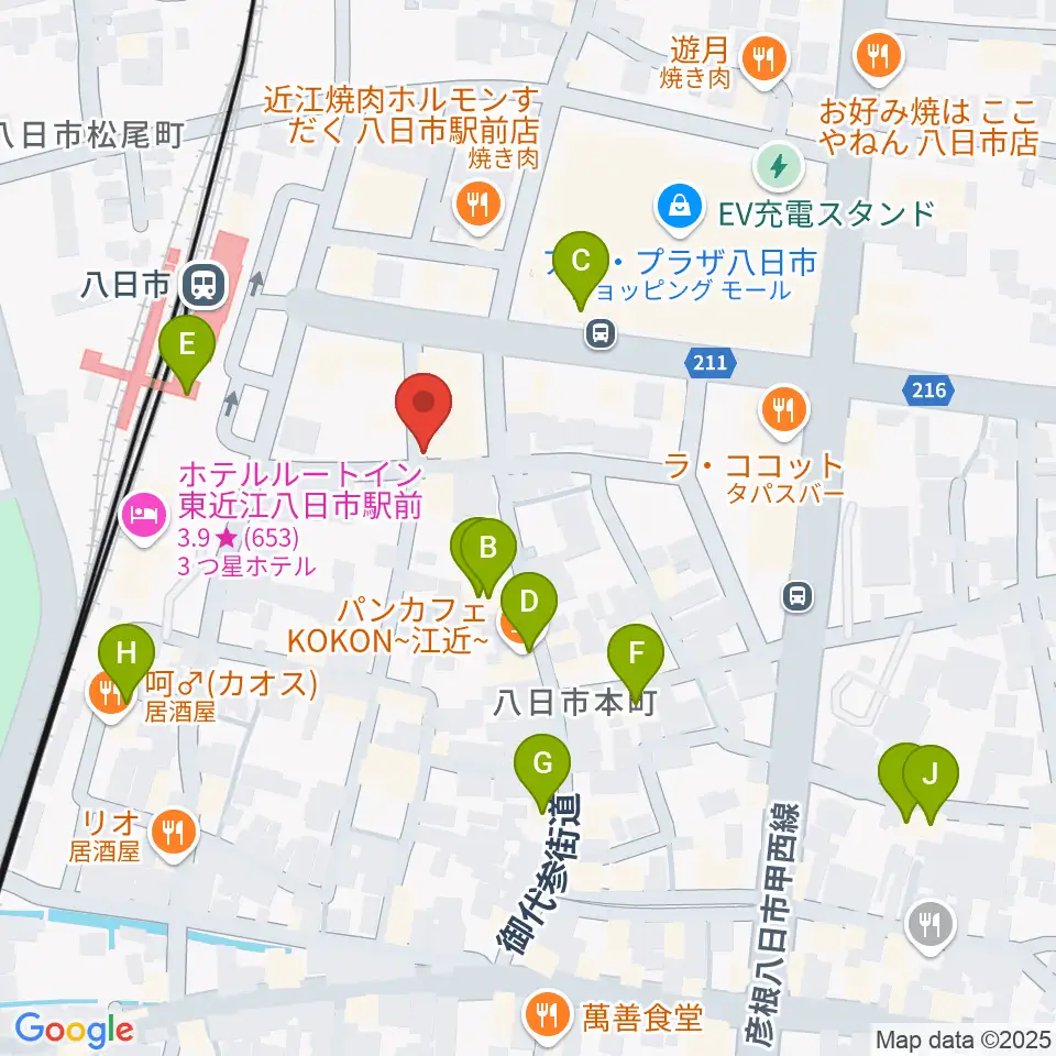 くらま楽器周辺のカフェ一覧地図