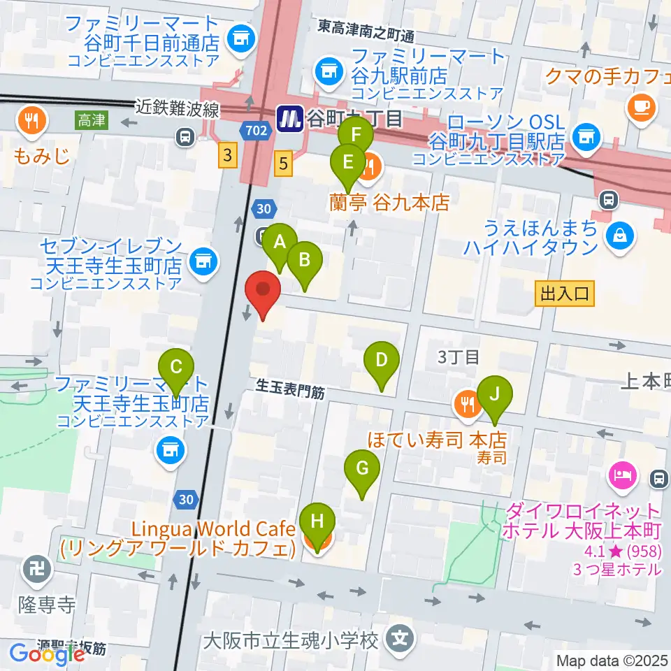 ドラムショップACT どらむ村周辺のカフェ一覧地図