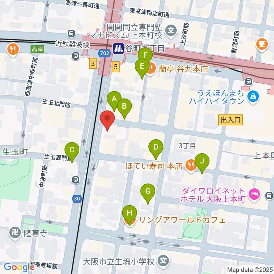 ドラムショップACT どらむ村周辺のカフェ一覧地図