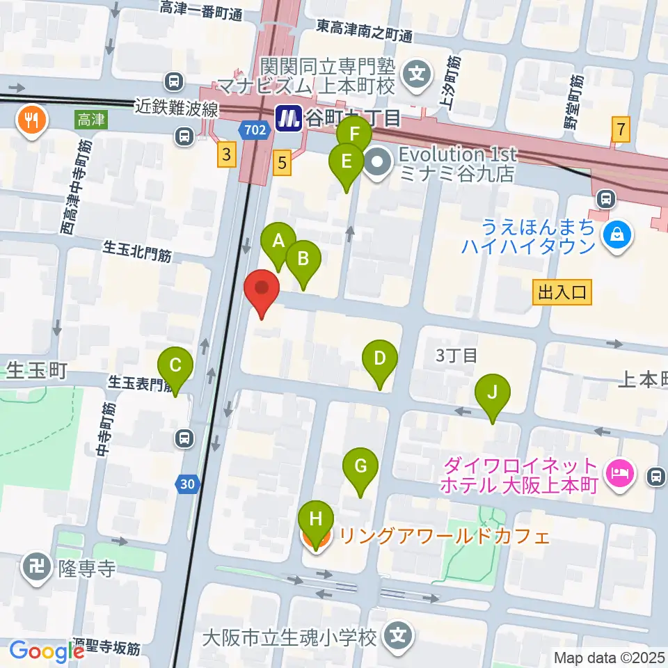 ドラムショップACT どらむ村周辺のカフェ一覧地図