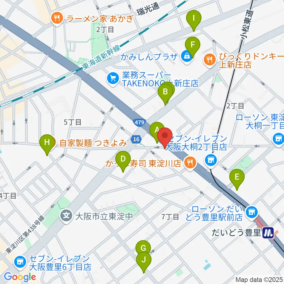 ウエイド・インスツルメンツ周辺のカフェ一覧地図