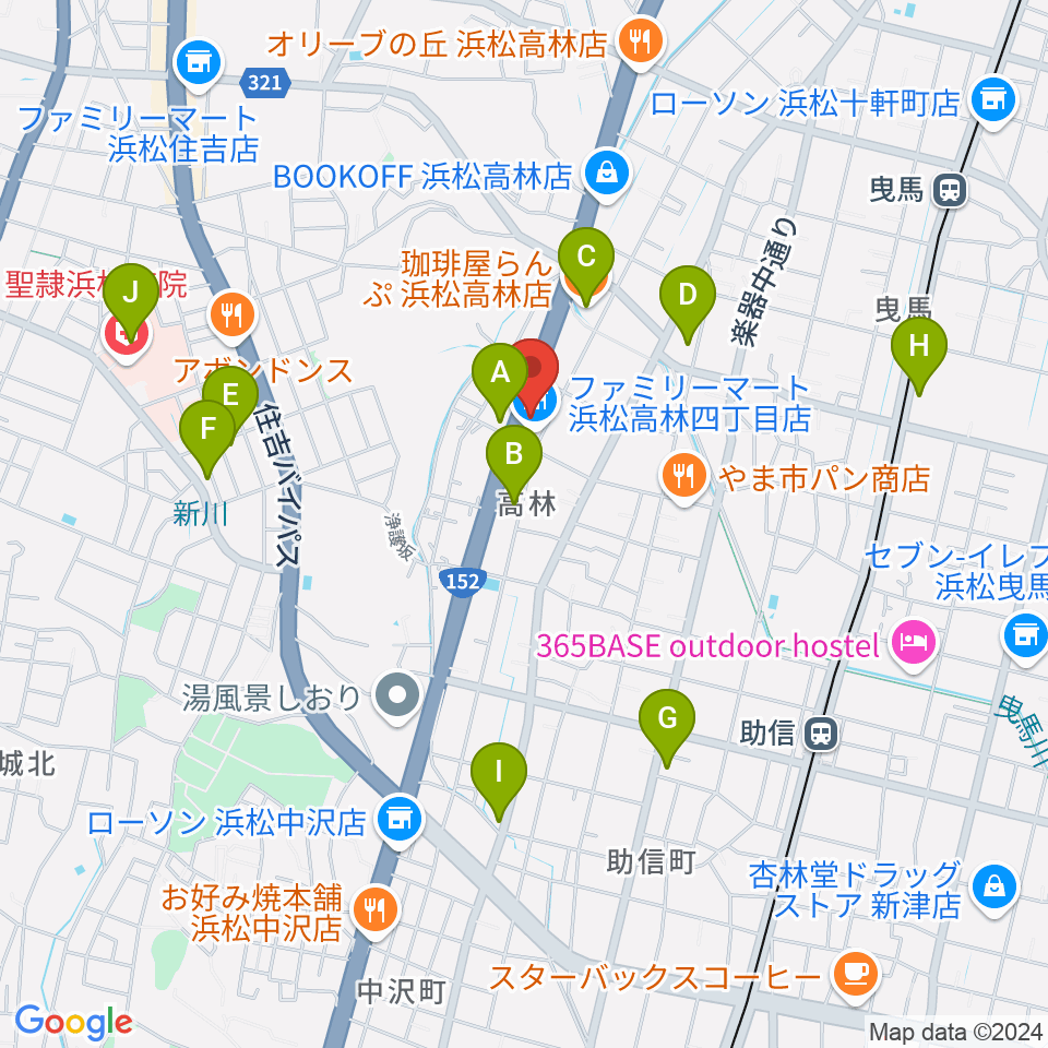 ソニックス周辺のカフェ一覧地図