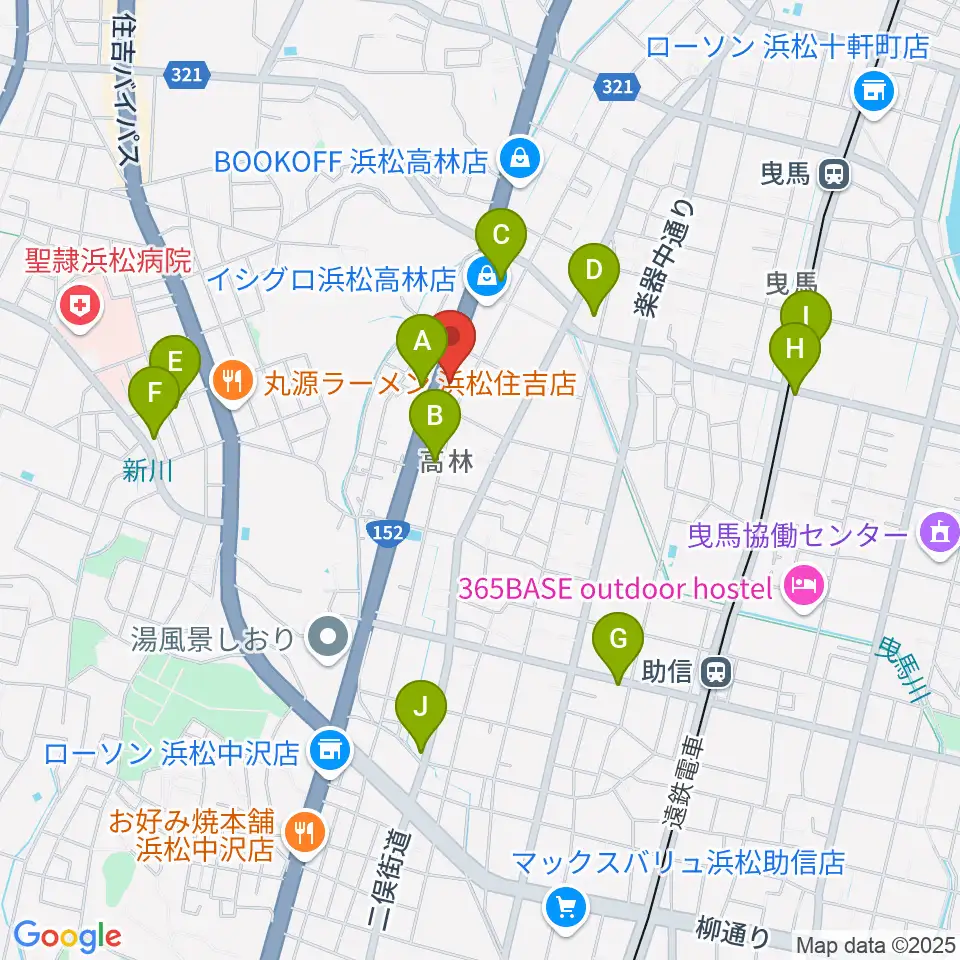 ソニックス周辺のカフェ一覧地図