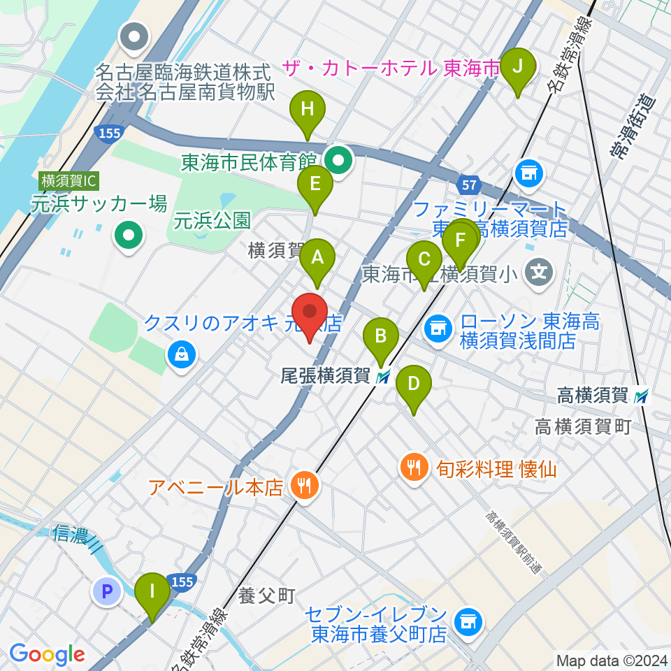 カワベフルート工房周辺のカフェ一覧地図