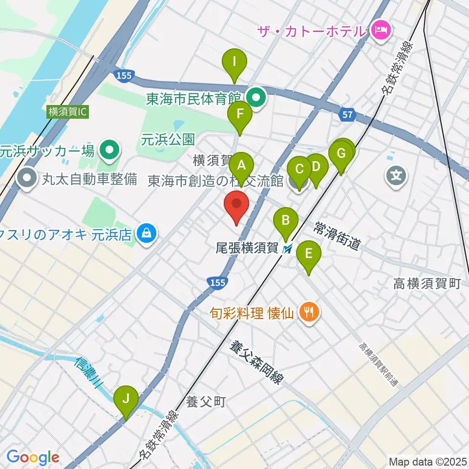 カワベフルート工房周辺のカフェ一覧地図