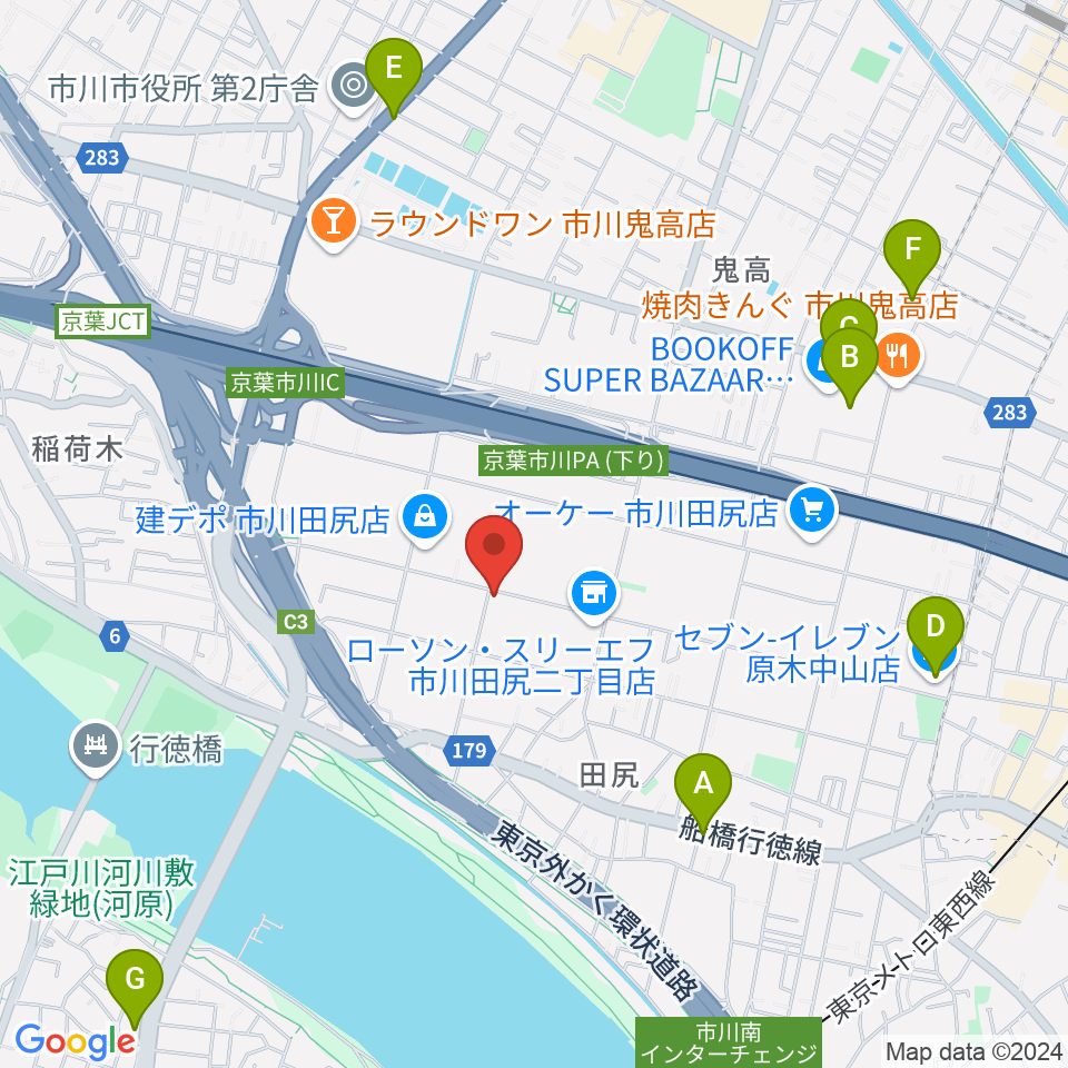 アートスペースBASAC周辺のカフェ一覧地図