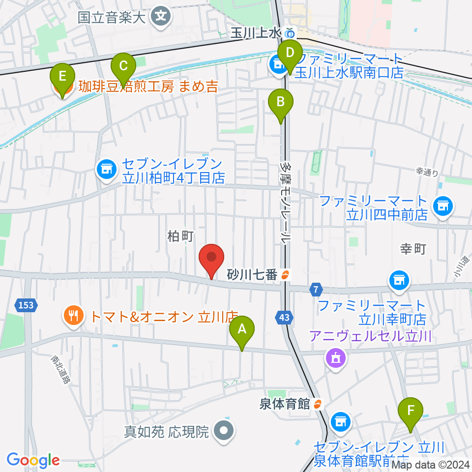 STUDIO YH周辺のカフェ一覧地図