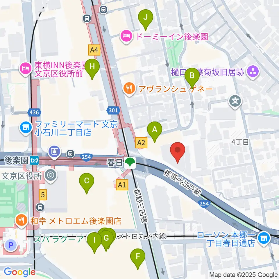 尚美ミュージックカレッジ専門学校周辺のカフェ一覧地図