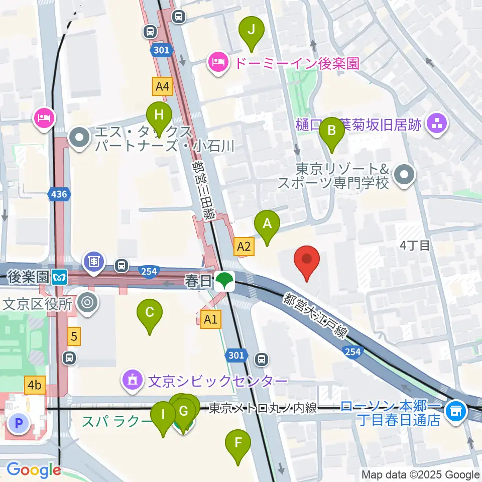 尚美ミュージックカレッジ専門学校周辺のカフェ一覧地図