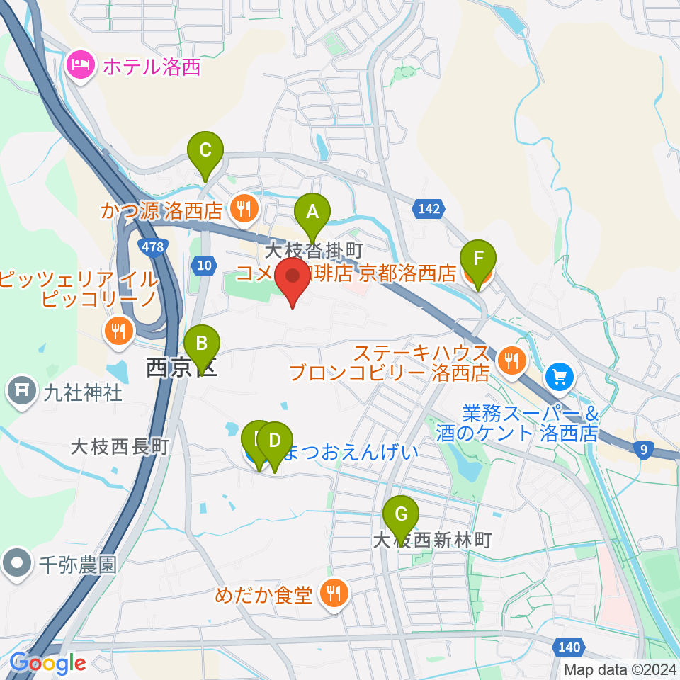 京都市立芸術大学 音楽学部周辺のカフェ一覧地図