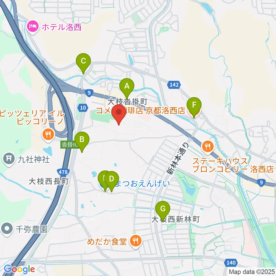 京都市立芸術大学 音楽学部周辺のカフェ一覧地図