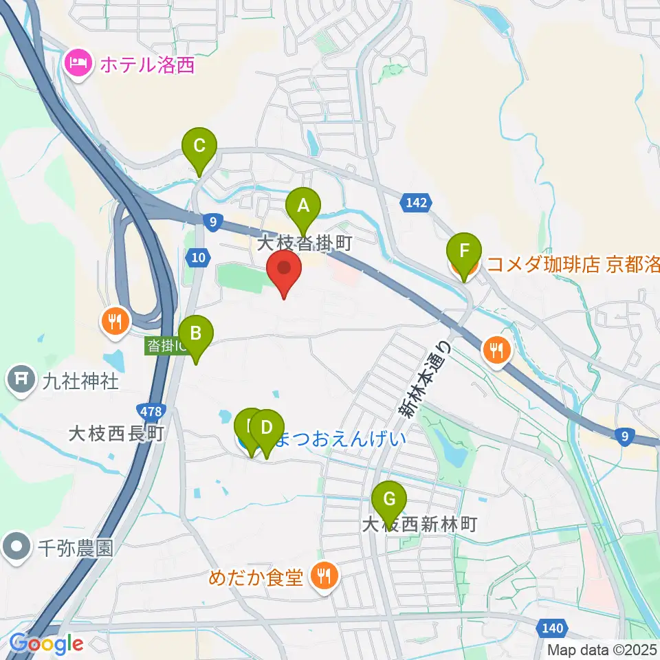 京都市立芸術大学 音楽学部周辺のカフェ一覧地図