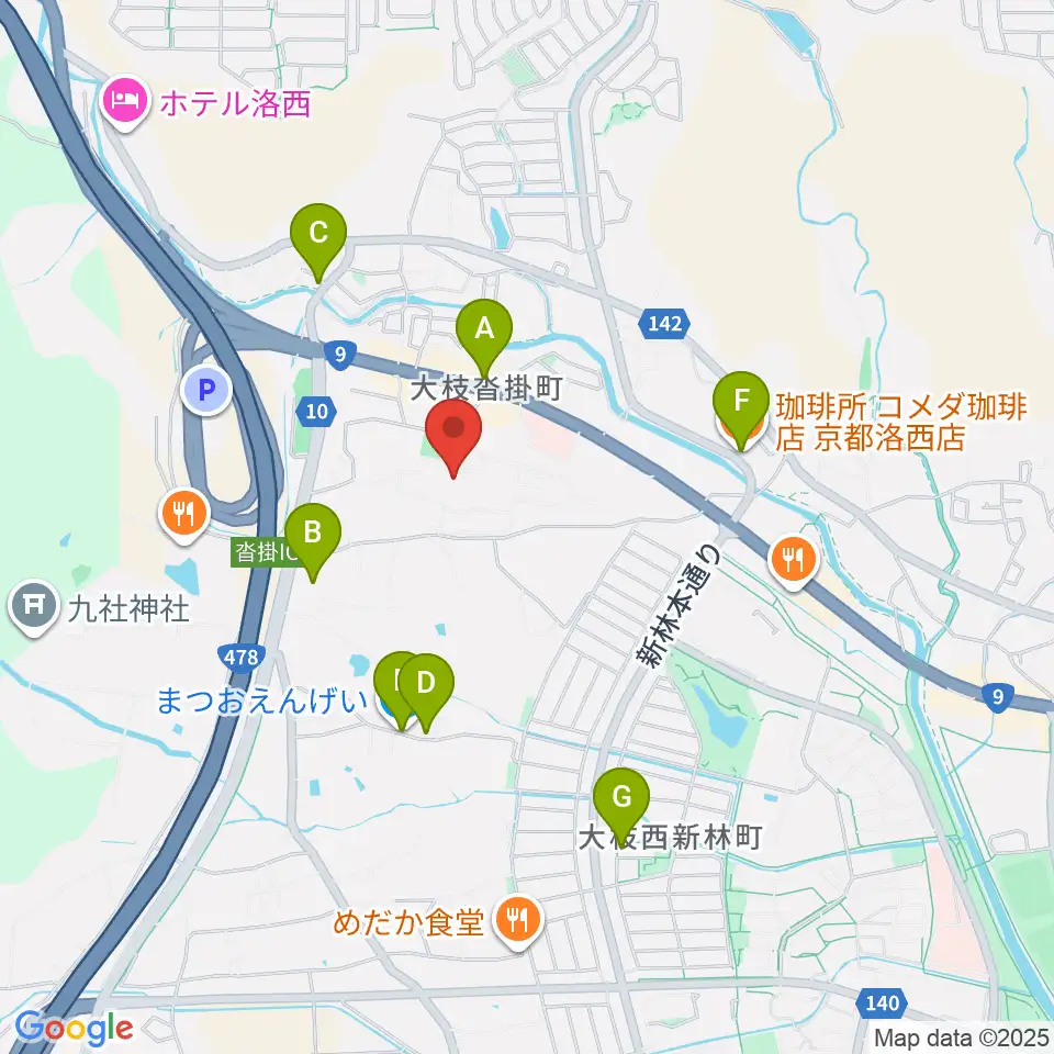 京都市立芸術大学 音楽学部周辺のカフェ一覧地図