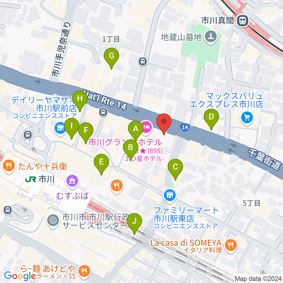 h.s.trash周辺のカフェ一覧地図