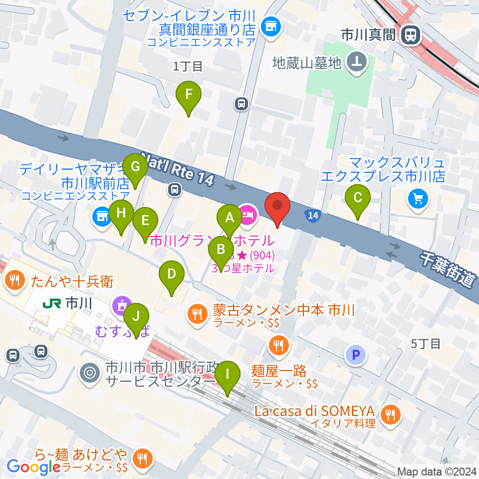 h.s.trash周辺のカフェ一覧地図