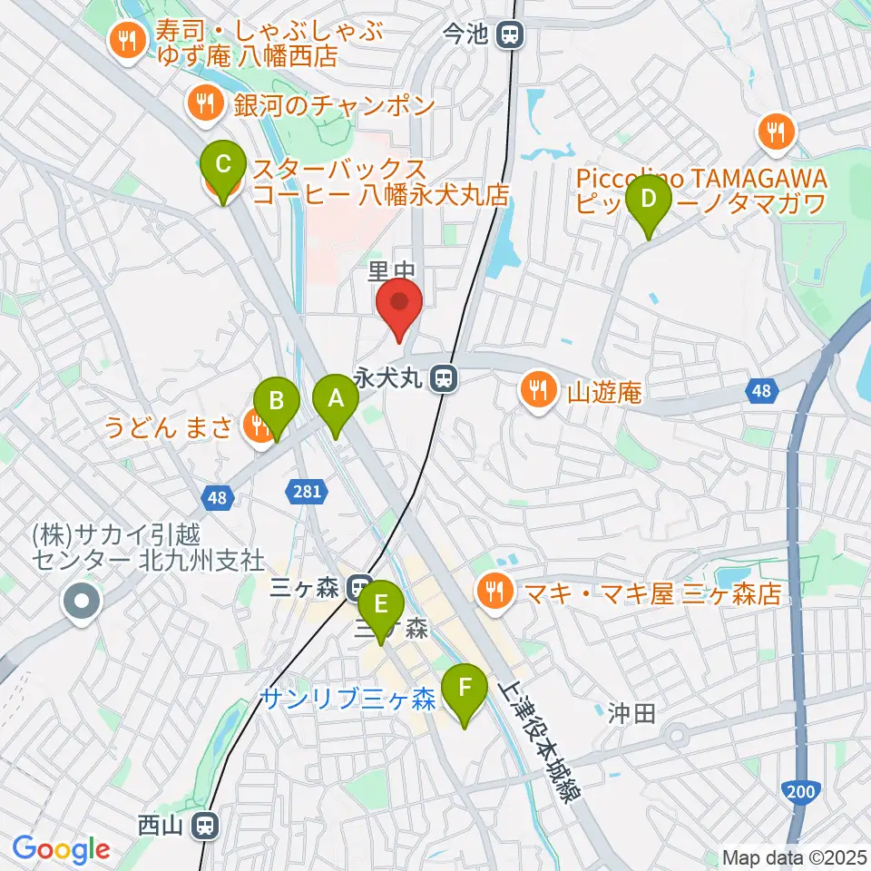 CIUスタジオ周辺のカフェ一覧地図