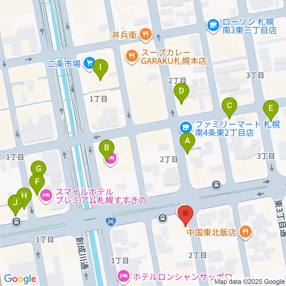 中華二胡学院周辺のカフェ一覧地図