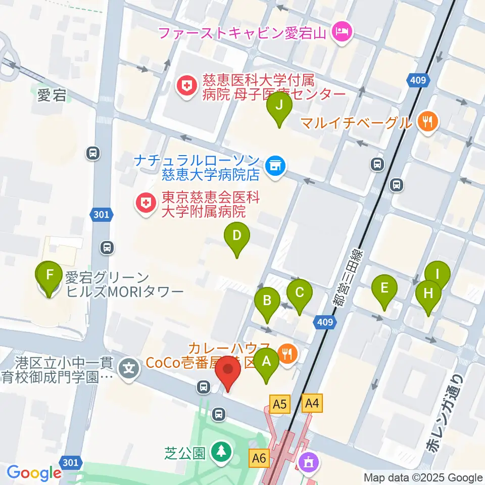 音響芸術専門学校周辺のカフェ一覧地図