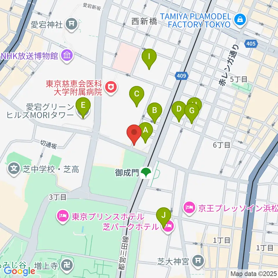 音響芸術専門学校周辺のカフェ一覧地図