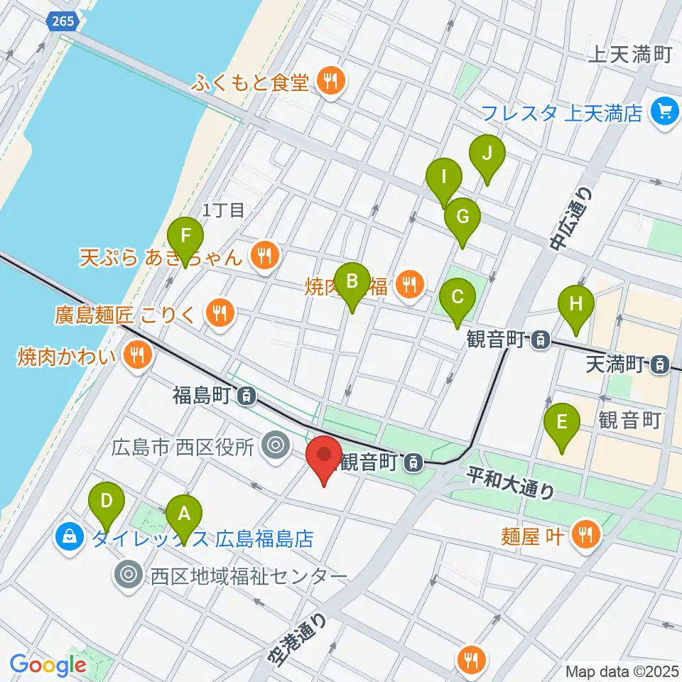 広島工業大学専門学校周辺のカフェ一覧地図