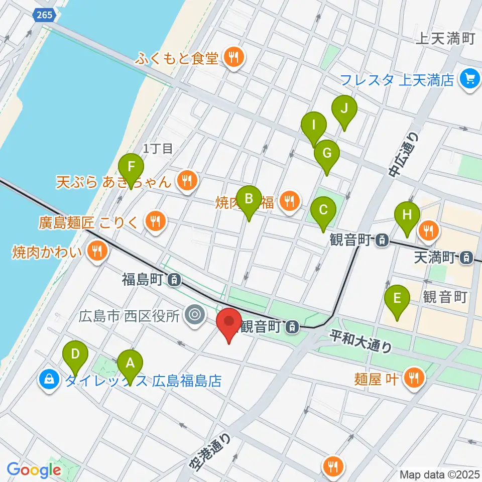 広島工業大学専門学校周辺のカフェ一覧地図