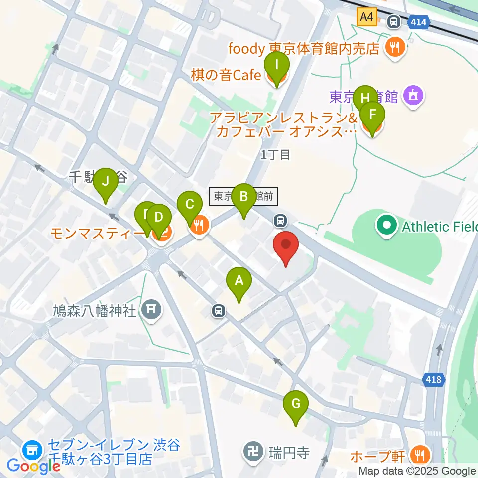 専門学校 東京クールジャパン・アカデミー周辺のカフェ一覧地図