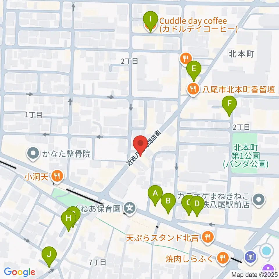 三嶋音楽教室周辺のカフェ一覧地図