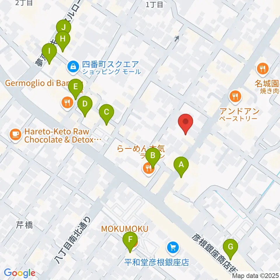 Tied Music(タイドミュージック)周辺のカフェ一覧地図