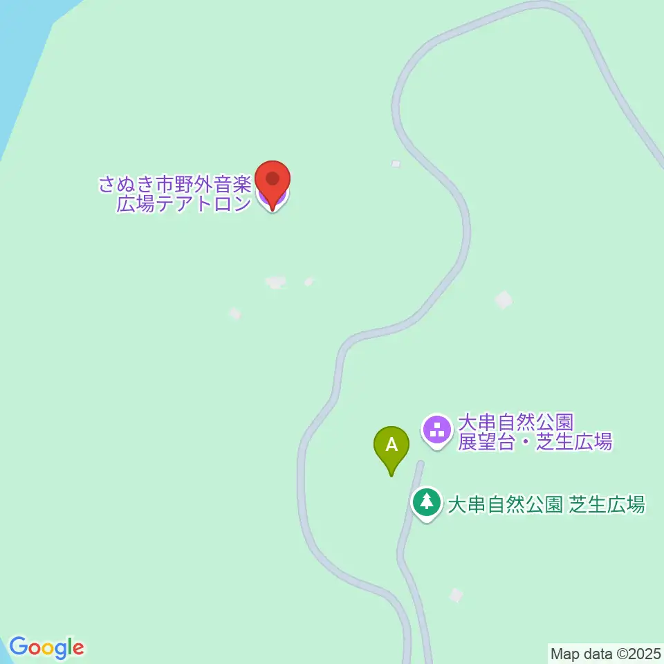 さぬき市野外音楽広場テアトロン周辺のカフェ一覧地図