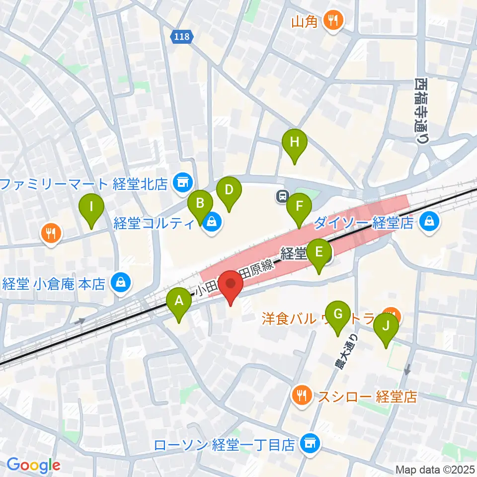 経堂Crazy Love周辺のカフェ一覧地図