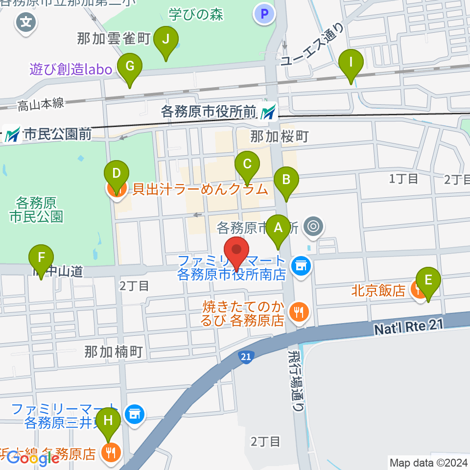 サウンドハンター各務原店 FreeMan周辺のカフェ一覧地図