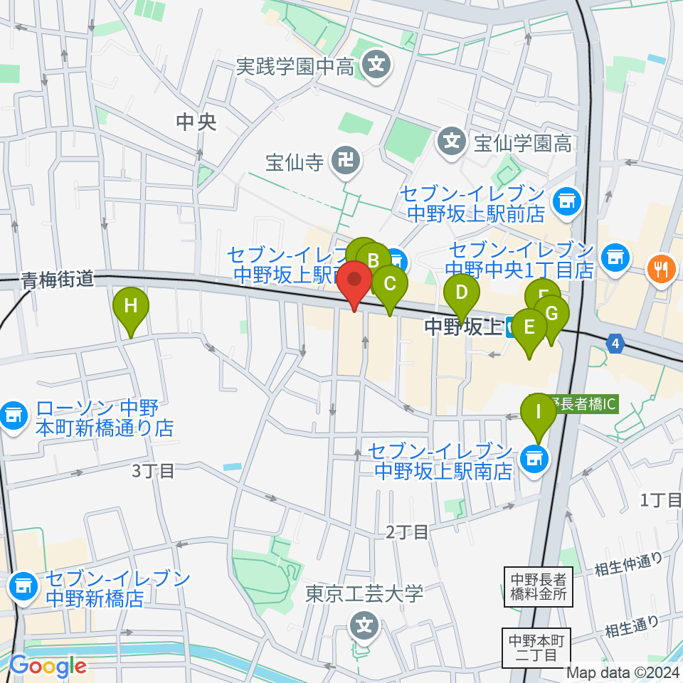 松栄楽器店周辺のカフェ一覧地図