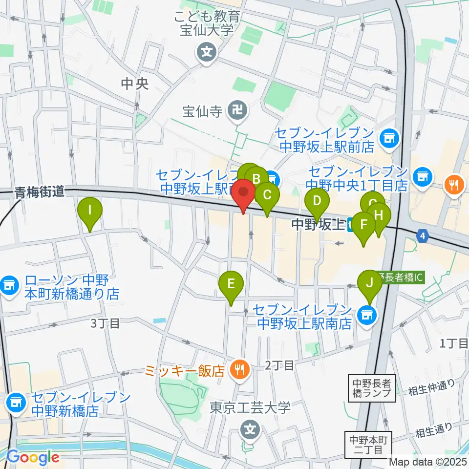 松栄楽器店周辺のカフェ一覧地図