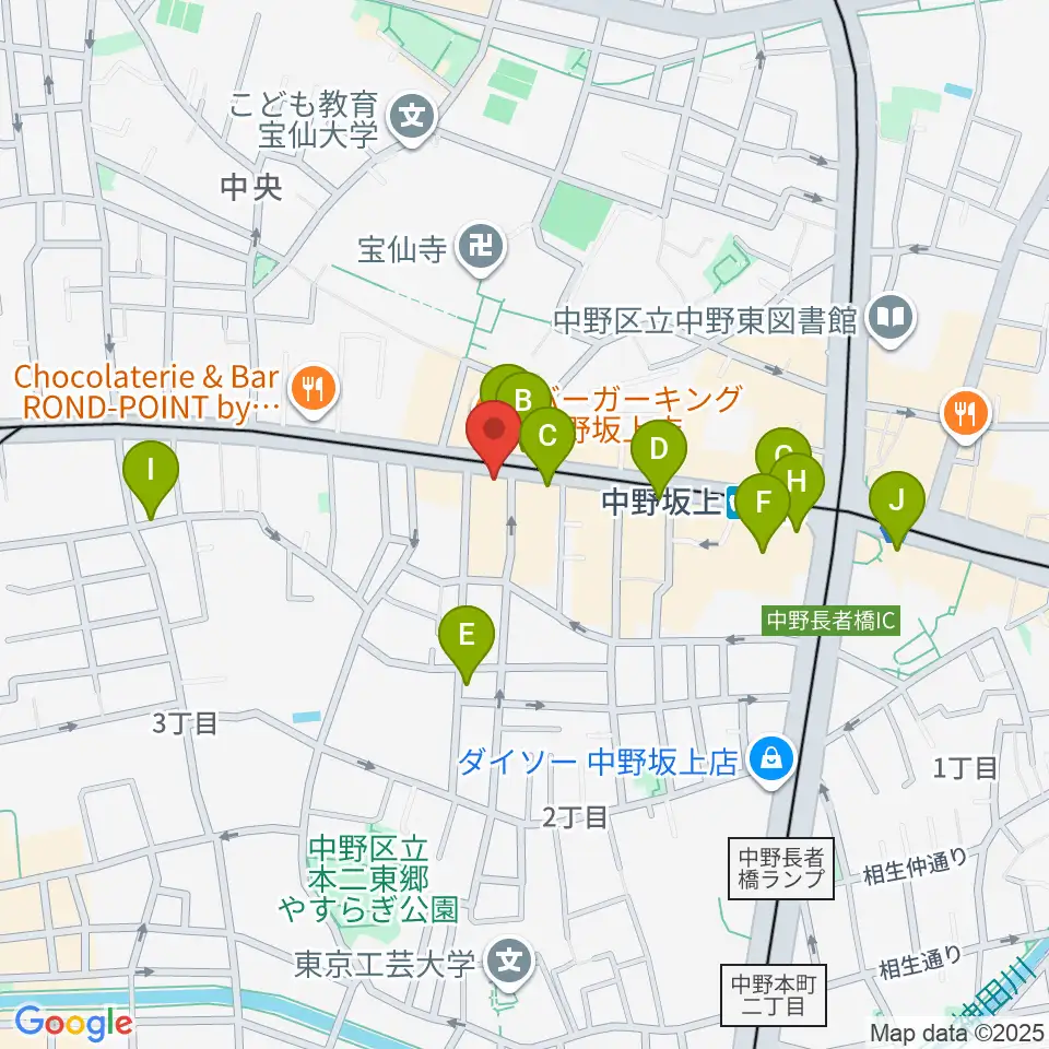 松栄楽器店周辺のカフェ一覧地図