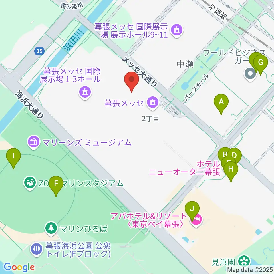 幕張イベントホール周辺のカフェ一覧地図