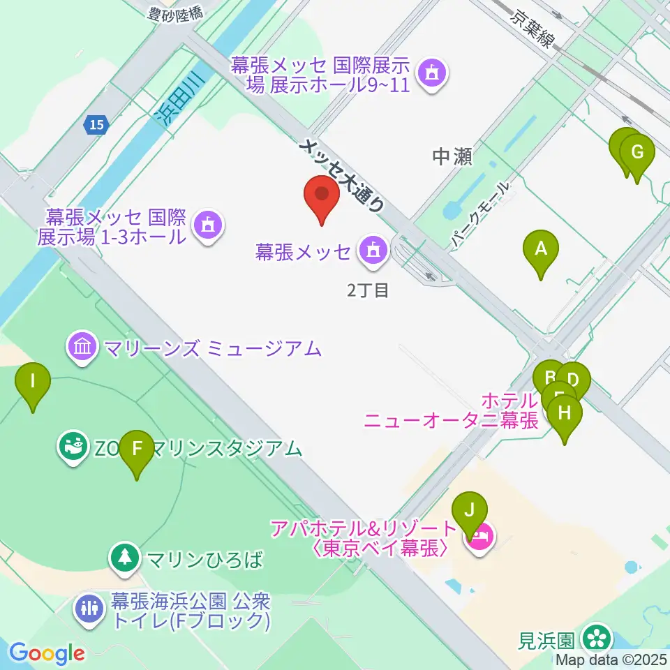 幕張イベントホール周辺のカフェ一覧地図