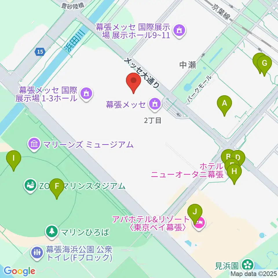 幕張イベントホール周辺のカフェ一覧地図