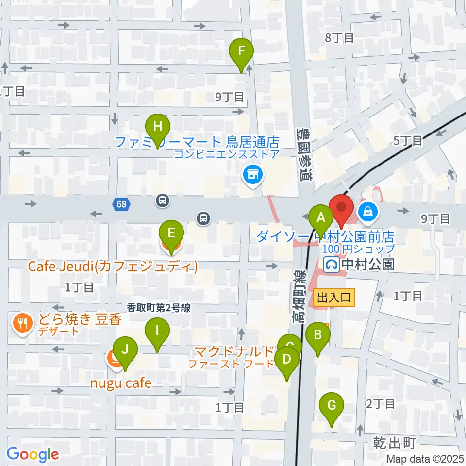 松栄楽器 名古屋店周辺のカフェ一覧地図