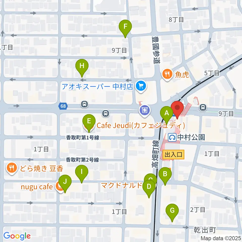 松栄楽器 名古屋店周辺のカフェ一覧地図