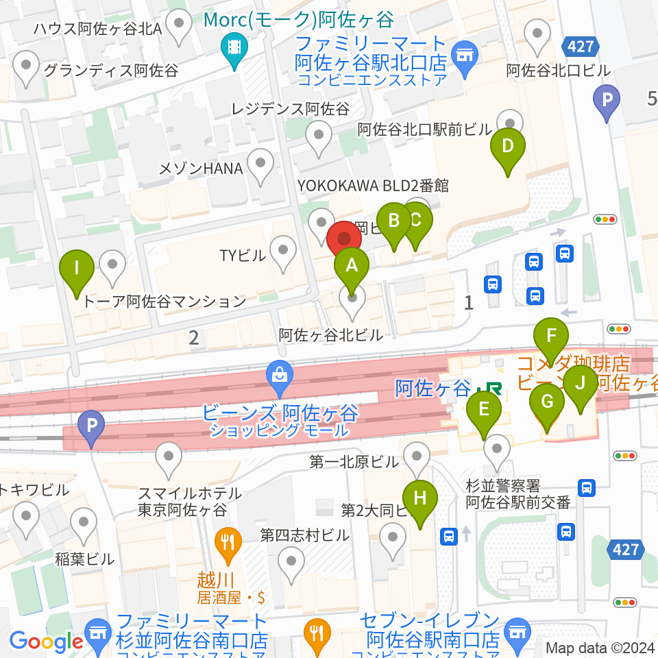 BAR ROCK INDIA周辺のカフェ一覧地図