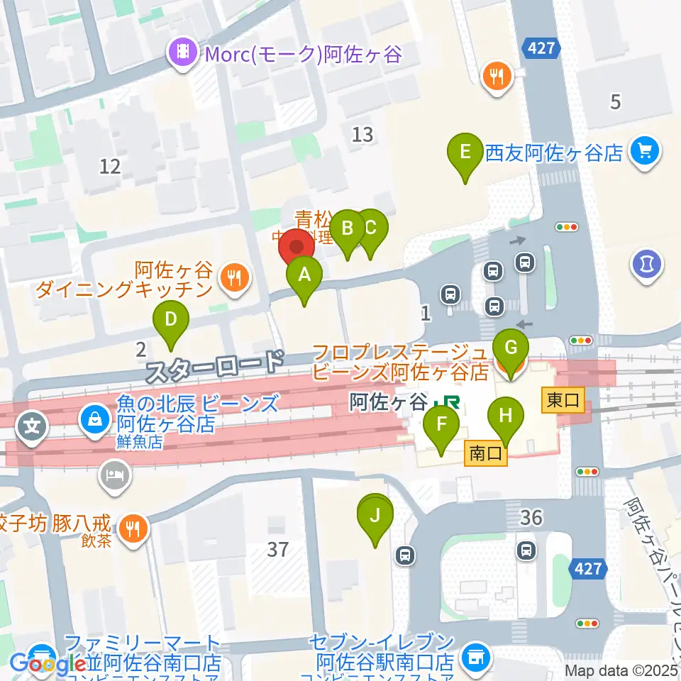 BAR ROCK INDIA周辺のカフェ一覧地図