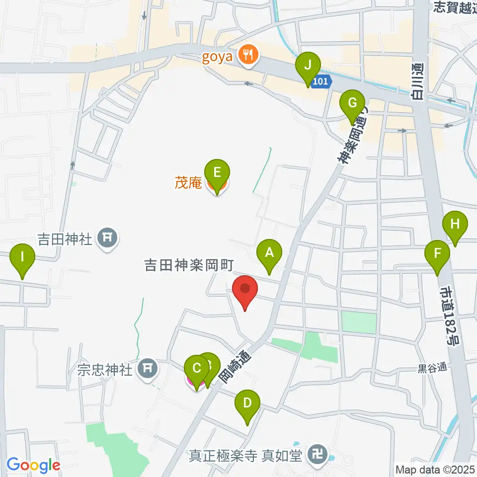 錦鱗館周辺のカフェ一覧地図