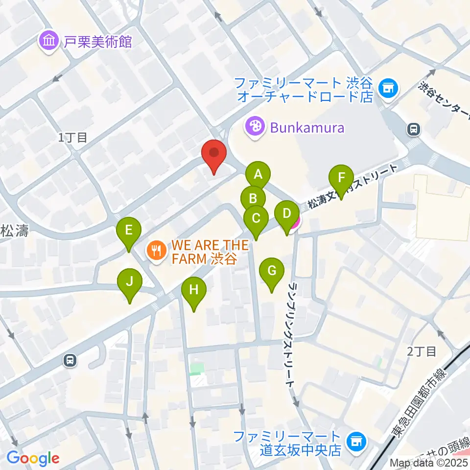 チェレステ・スタジオ松濤周辺のカフェ一覧地図