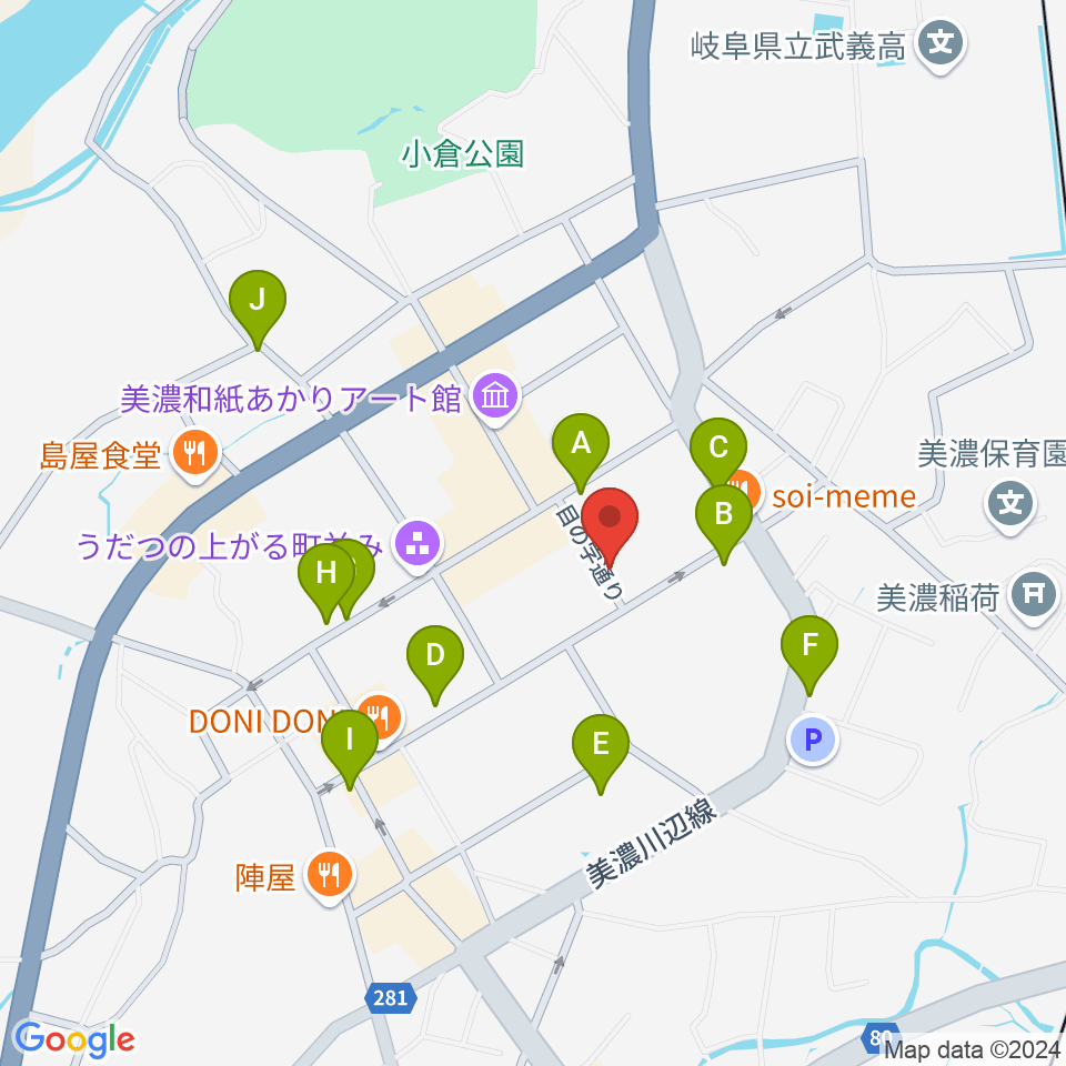 WOODYBLUES周辺のカフェ一覧地図