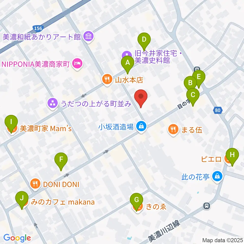 WoodyBlues周辺のカフェ一覧地図