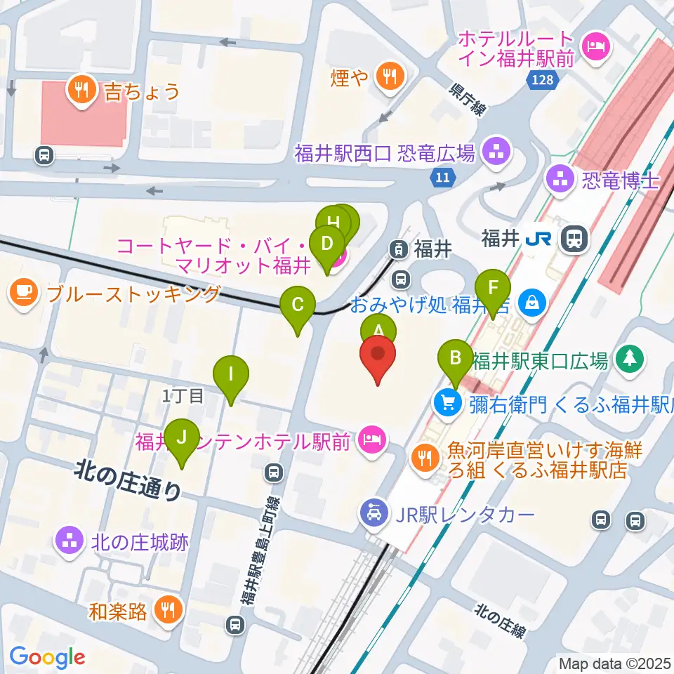 ハピリンホール・ハピテラス周辺のカフェ一覧地図