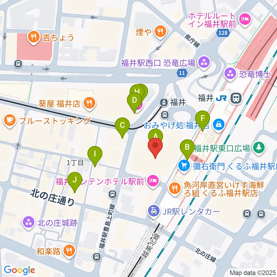 ハピリンホール・ハピテラス周辺のカフェ一覧地図